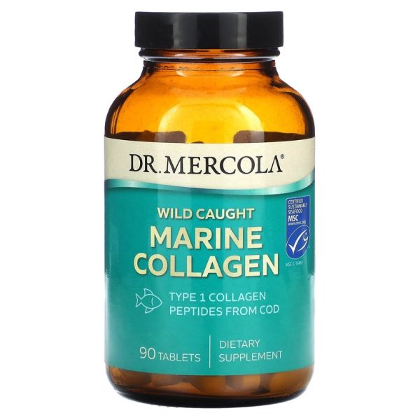 Dr. Mercola, Морской коллаген из дикой рыбы, 90 таблеток (0,5 г в 1 таблетке)