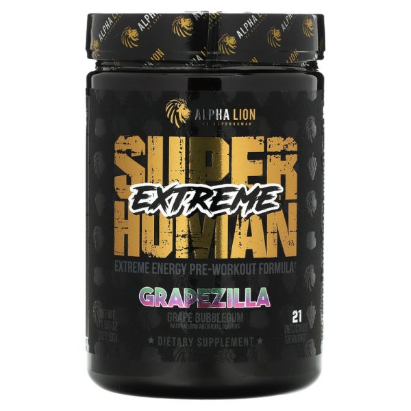ALPHA LION, SuperHuman Extreme, Grapezilla, виноградная жвачка, 327,6 г (11,55 унции) (Товар снят с продажи)