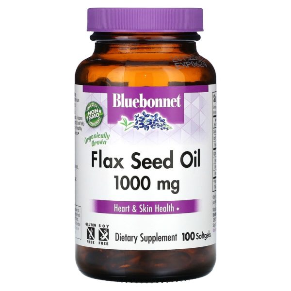 Bluebonnet Nutrition, Льняное масло, 1000 мг, 100 мягких таблеток (Товар снят с продажи)