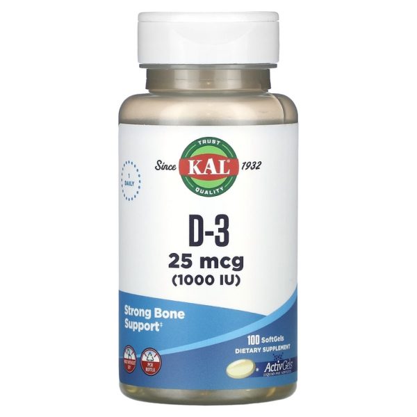 KAL, D-3, 100 капсул