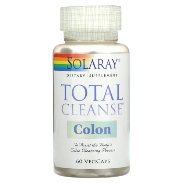 Solaray, Total Cleanse, средство для кишечника, 60 растительных капсул