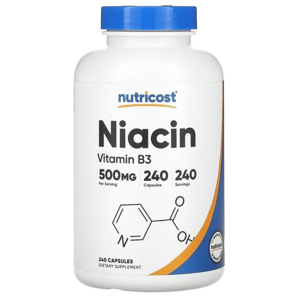 Nutricost, Ниацин, 500 мг, 240 капсул (Товар снят с продажи)