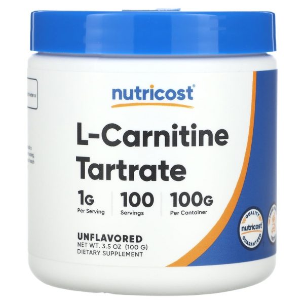Nutricost, L-карнитин тартрат, без добавок, 1 г, 100 г (3,5 унции) (Товар снят с продажи)