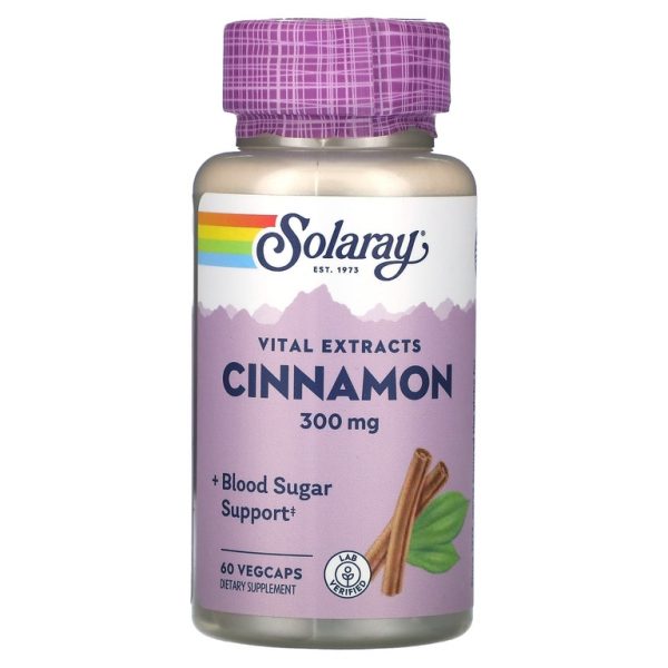 Solaray, Vital Extracts, корица, 60 растительных капсул