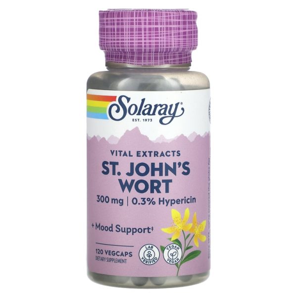 Solaray, Vital Extracts, зверобой, 120 капсул