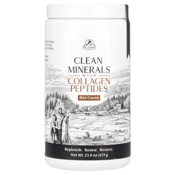 Mt. Capra, Clean Minerals с пептидами коллагена, горячее какао, 675 г (23,8 унции)