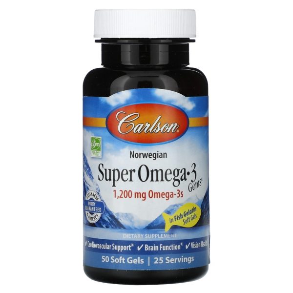 Carlson, Super Omega-3 Gems, 50 мягких таблеток