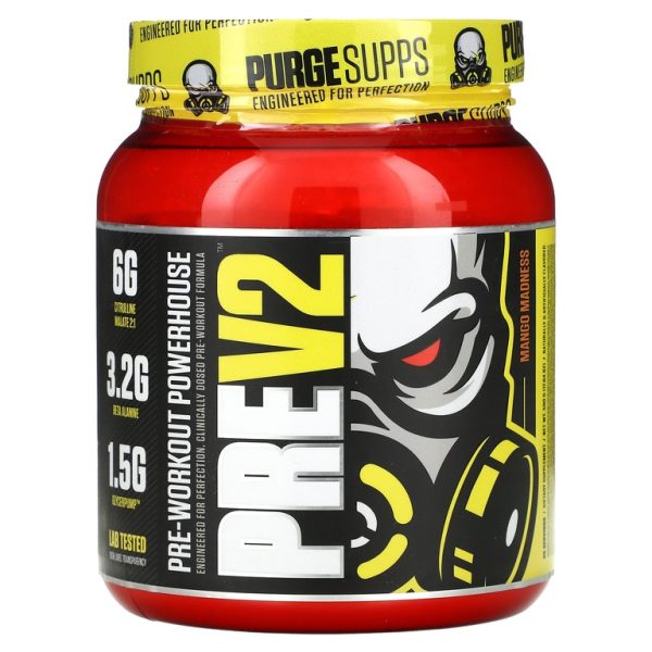 MuscleSport, Pre V2, предтренировочный комплекс, безумие с манго, 500 г (17,64 унции)