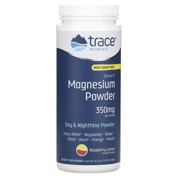 Trace, Stress-X, магний в порошке, малина и лимон, 350 мг, 460 г (1,01 фунта)