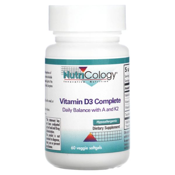Nutricology, Комплекс с витамином D3, 60 растительных капсул (Товар снят с продажи)
