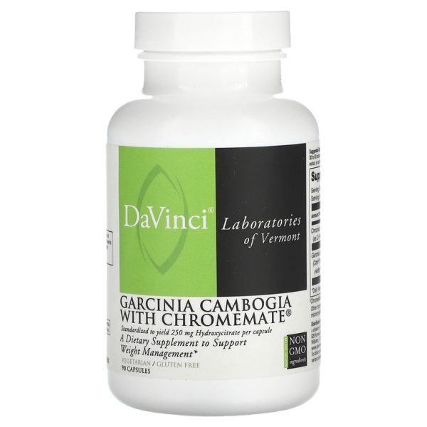 DaVinci Laboratories, Гарциния камбоджийская с хромамте, 9 капсул