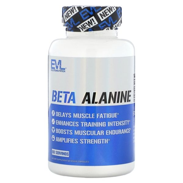 EVLution Nutrition, Бета-аланин, 650 мг, 60 растительных капсул