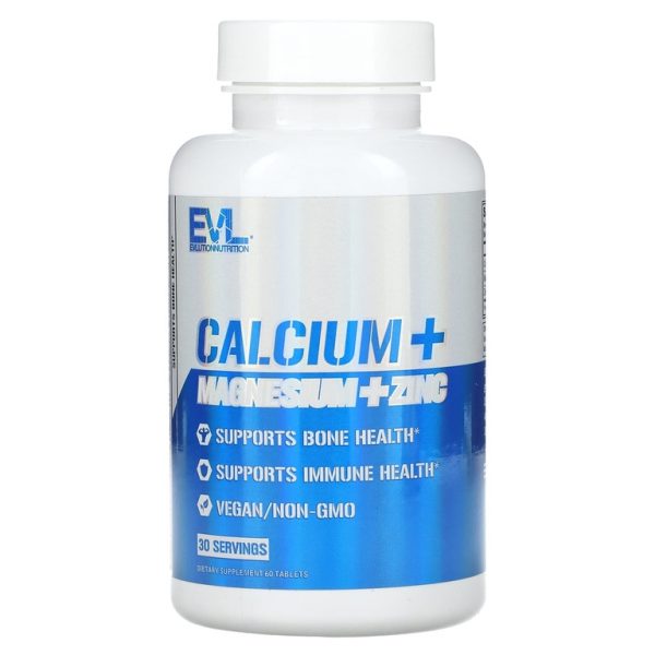 EVLution Nutrition, Кальций + магний + цинк`` 60 таблеток (Товар снят с продажи)