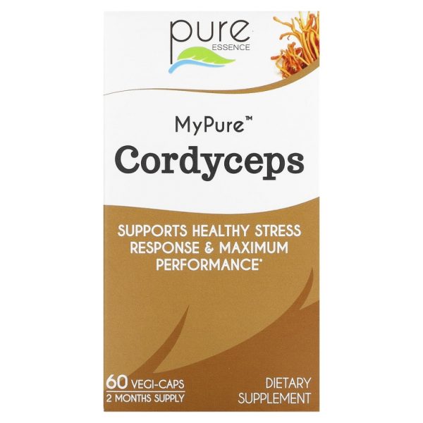 Pure Essence, MyPure, кордицепс, 500 мг, 60 растительных капсул