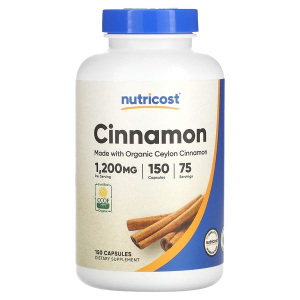 Nutricost, Корица, 150 капсул (600 мг на капсулу)