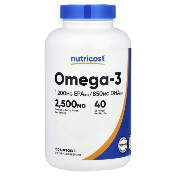 Nutricost, омега-3, 120 капсул