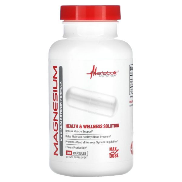 Metabolic Nutrition, Магний, формула максимальной эффективности, 650 мг, 90 капсул