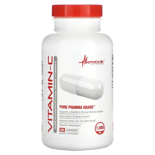 Metabolic Nutrition, Витамин C, 90 капсул (750 мг на капсулу)