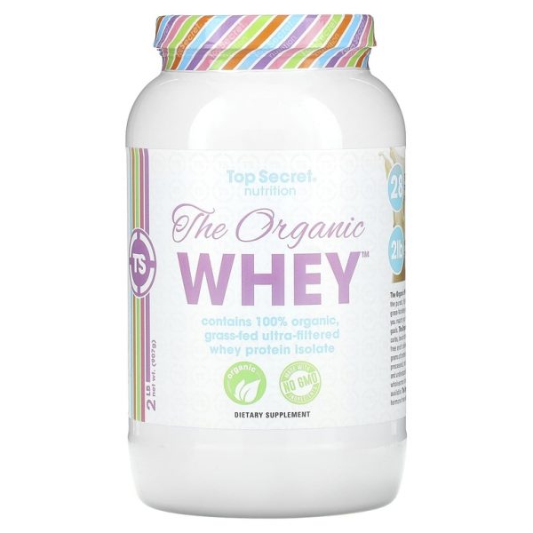 Top Secret Nutrition, The Organic Whey, ванильный молочный коктейль, 907 г (2 фунта)
