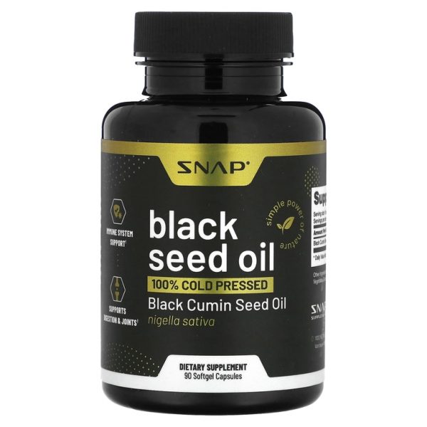 Snap Supplements, Масло черного тмина, 500 мг, 90 мягких капсул