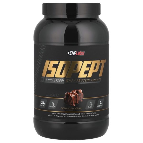 EHPlabs, IsoPept, гидролизованный изолят сывороточного протеина, шоколадный вкус, 875 г (1,92 фунта)