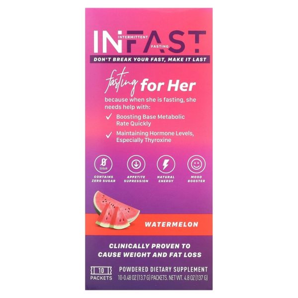 Real Ketones, InFast, для нее, арбуз, 10 пакетиков по 13,7 г (0,48 унции) (Товар снят с продажи)