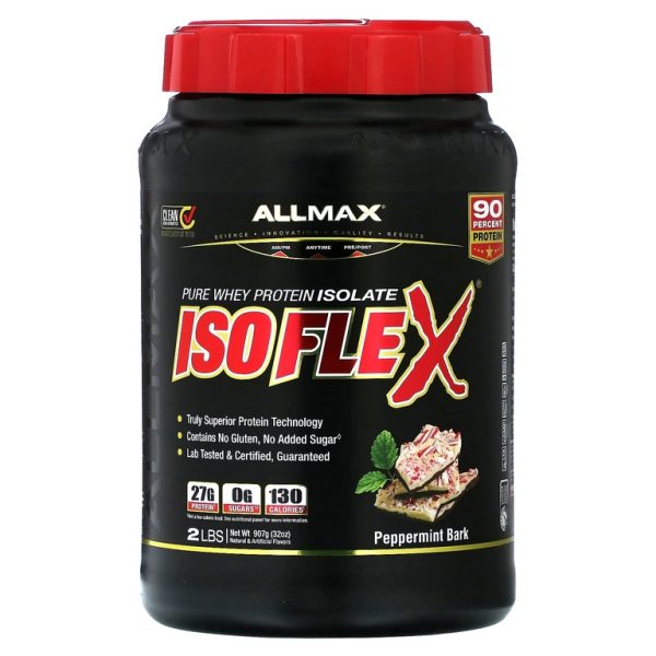 ALLMAX, ISOFLEX®, чистый изолят сывороточного протеина, со вкусом коры перечной мяты, 907 г (2 фунта)