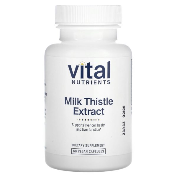 Vital Nutrients, Экстракт расторопши, 250 мг, 60 веганских капсул