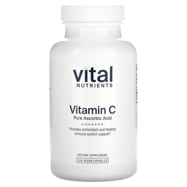 Vital Nutrients, Витамин C, 2000 мг, 120 веганских капсул (1000 мг в каждой капсуле)