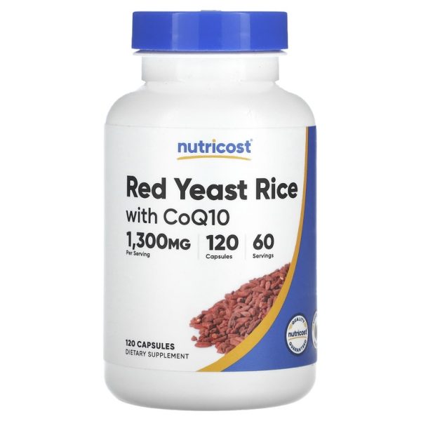 Nutricost, красный ферментированный рис с коэнзимом Q10, 120 капсул