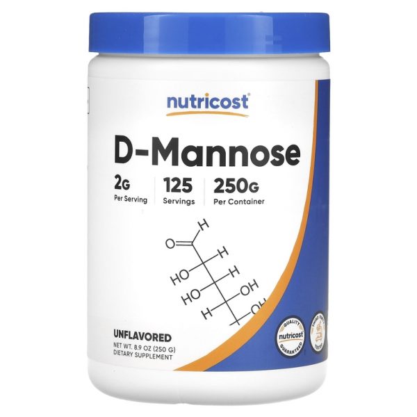 Nutricost, D-манноза, без добавок, 250 г (8,9 унции) (Товар снят с продажи)