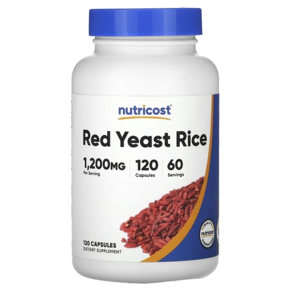 Nutricost, Красный дрожжевой рис, 120 капсул (600 мг на капсулу)