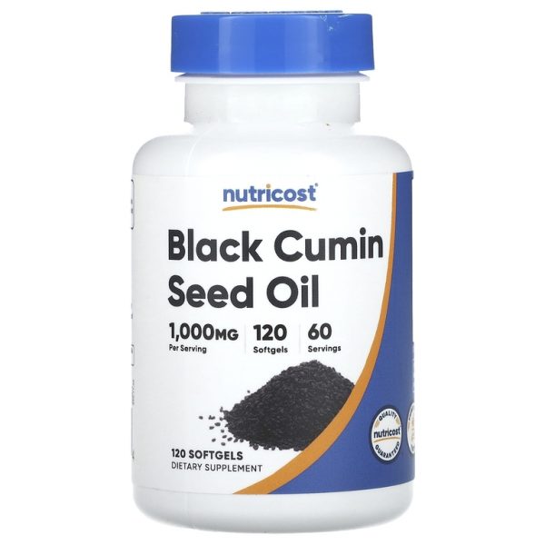Nutricost, Масло семян черного тмина, 120 капсул (500 мг в каждой капсуле)