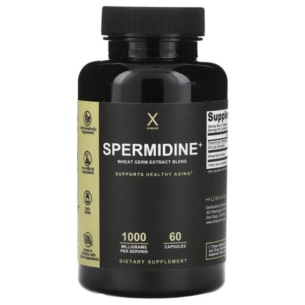 Humanx, Spermidin+, смесь экстрактов зародышей пшеницы, 60 капсул