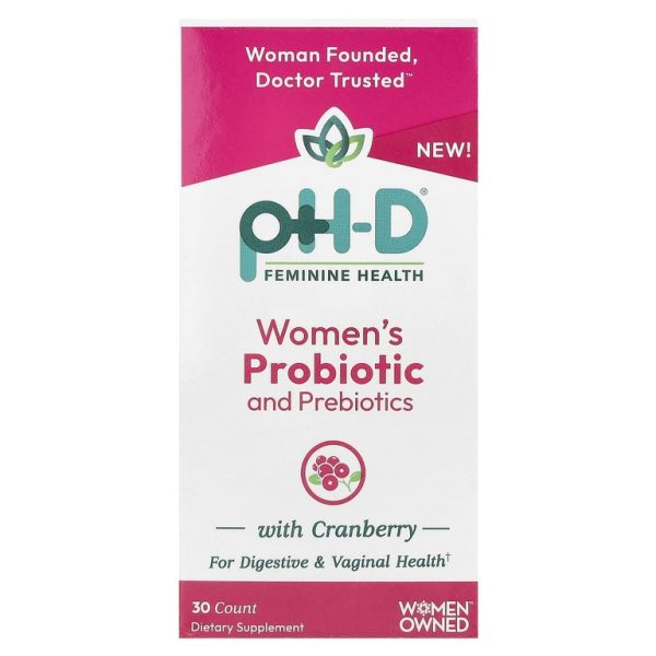 pH-D Feminine Health, Пробиотики и пребиотики для женщин с клюквой, 30 капсул