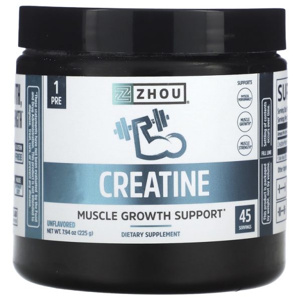 Zhou Nutrition, Креатин, без добавок, 5 г (225 г)