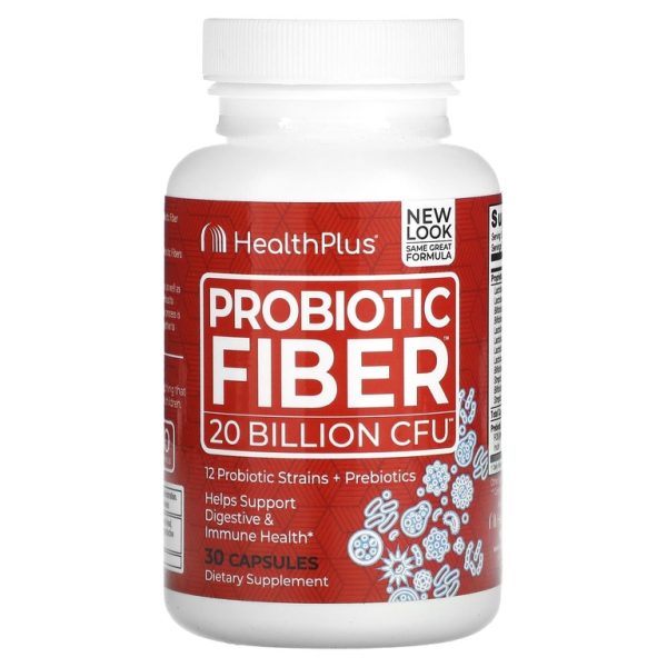 Health Plus, пробиотическая клетчатка, 20 млрд КОЕ, 30 капсул