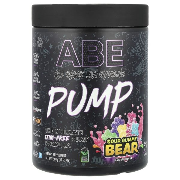 ABE, Pump, кислый жевательный мишка, 500 г (17,63 унции)