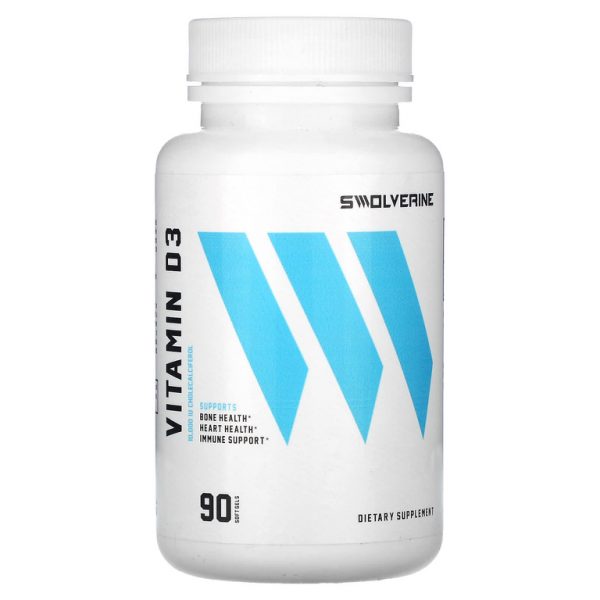 Swolverine, витамин D3, 90 мягких таблеток (Товар снят с продажи)
