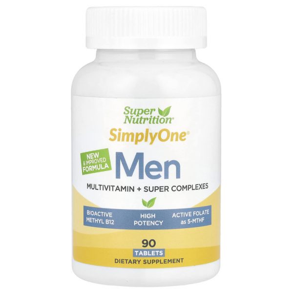 Super Nutrition, SimplyOne®, мультивитамины и суперкомплексы для мужчин, с витамином C и комплексом суперадаптогенов, 90 таблеток