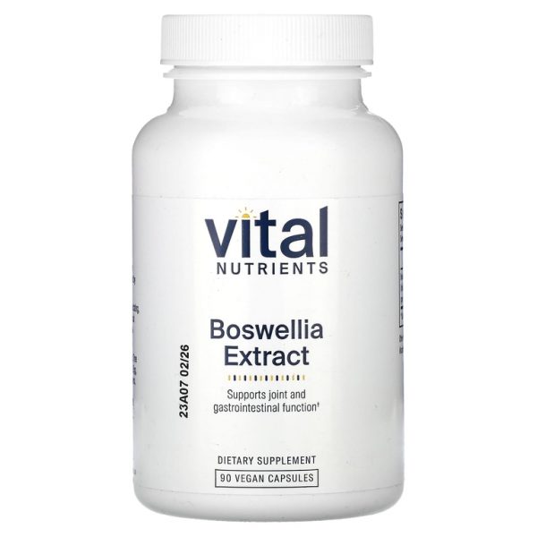 Vital Nutrients, Экстракт босвеллии, 90 веганских капсул (400 мг на капсулу)