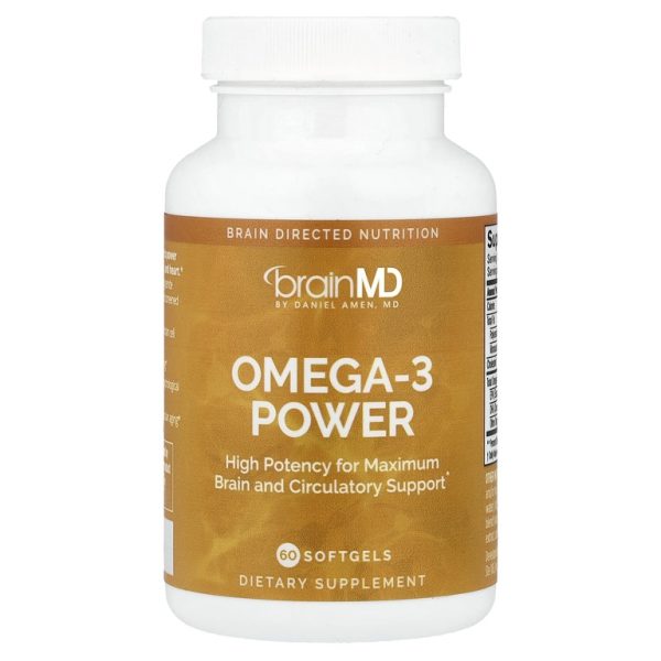 BrainMD, Omega-3 Power, 60 капсул (800 мг в каждой)