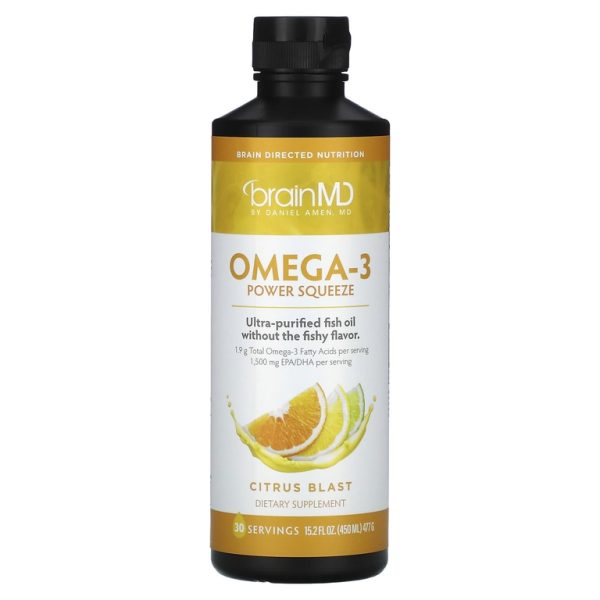 BrainMD, омега-3, со вкусом цитрусовых, 477 г (15,2 жидк. унции)
