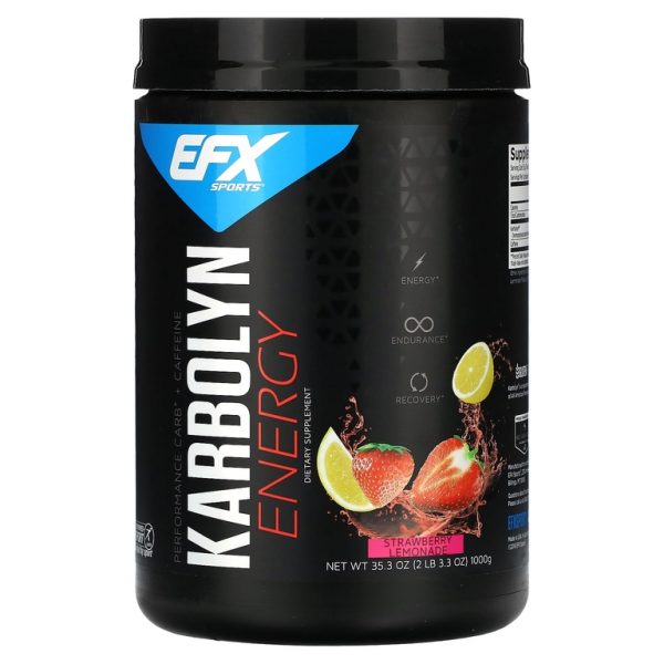 EFX Sports, Karbolyn Energy, клубничный лимонад, 1000 г (2 фунта, 3,3 унции) (Товар снят с продажи)