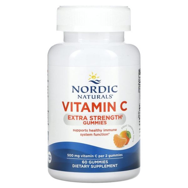 Nordic Naturals, жевательные таблетки с витамином C, с повышенной силой действия, со вкусом мандарина, 60 жевательных таблеток (250 мг в 1 жевательной таблетке)