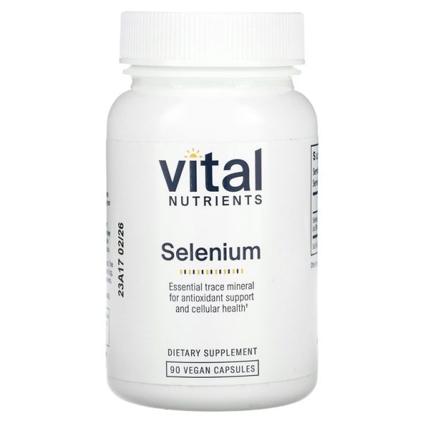 Vital Nutrients, Селен, 90 веганских капсул (200 мкг в каждой капсуле)