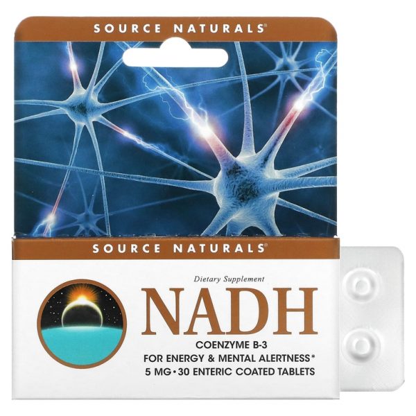 Source Naturals, NADH, Коэнзим В-3, 5 мг, 30 таблеток (Товар снят с продажи)