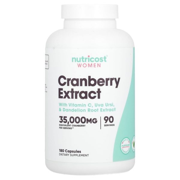 Nutricost, для женщин, экстракт клюквы, 180 капсул