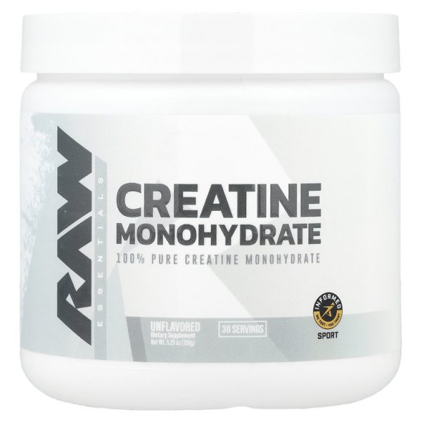 Raw Nutrition, Essentials, моногидрат креатина, без добавок, 150 г (5,29 унции)