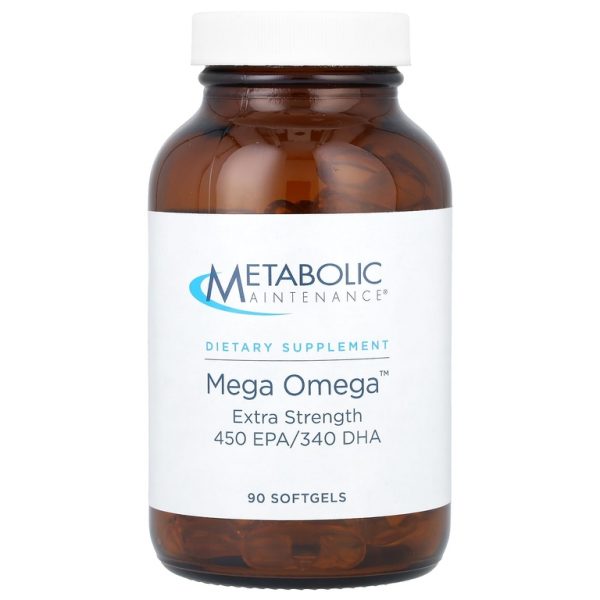 Metabolic Maintenance, Mega Omega, повышенная сила действия, 90 капсул (1000 мг в 1 капсуле)